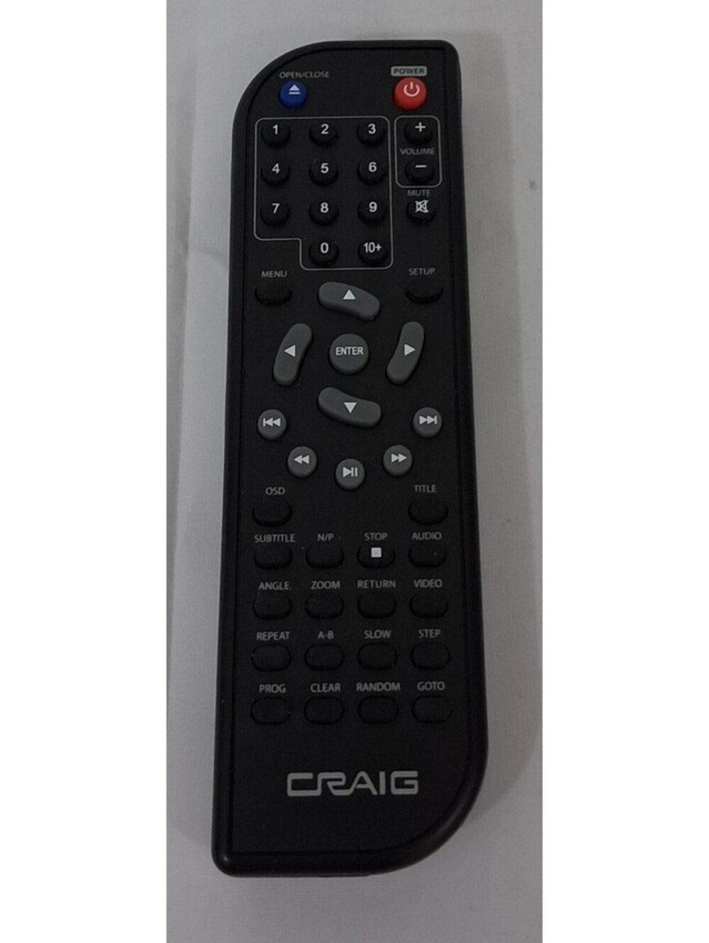 OEM CRAIG Remote Control for CVD512a DVD/CD-RW/CD-R/CD Player Working TESTED